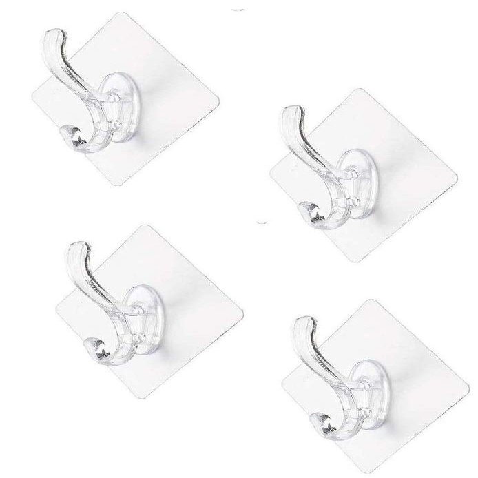 Greeya Towel Hooks - Bathroom Hook - Self Adhesive Hooks Office Hooks Hanging Keys for Kitchen Stick on Wall - Waterproof Hooks (10)