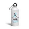 Prink Aluminium Born to Play Cricket themed Sipper Water Bottles for Men (600ml, White) view 1