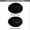 HOTKEI Black 2 Piece Set of 1 Office Chair Cover 200GSM Fabric Stretchable Elastic Polyester Removable Washable Office Computer Desk Executive Rotating Chair Seat Covers Slipcover Protector view 4