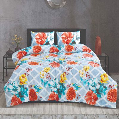 Shingaar Home Glace Cotton Double Bedsheet with 2 Pillow Covers (90x90)