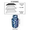 E-Retailer Polyester 3-Layered LPG Gas Cylinder Covers with Zip Enclosure Pack of 2- (Color -Geometric Blue, Size-26x14 Inches) view 2