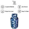 E-Retailer Polyester 3-Layered LPG Gas Cylinder Covers with Zip Enclosure Pack of 2- (Color -Geometric Blue, Size-26x14 Inches) view 3