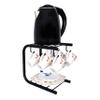 D&V Engineering Tea Cups and Saucers Stand, Pantry Storage Organizer Countertop Mug Stand for Kitchen, Coffee Cup Organizer for Kitchen, Tea Cup Holder for Office, Black view 1