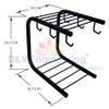 D&V Engineering Tea Cups and Saucers Stand, Pantry Storage Organizer Countertop Mug Stand for Kitchen, Coffee Cup Organizer for Kitchen, Tea Cup Holder for Office, Black view 3