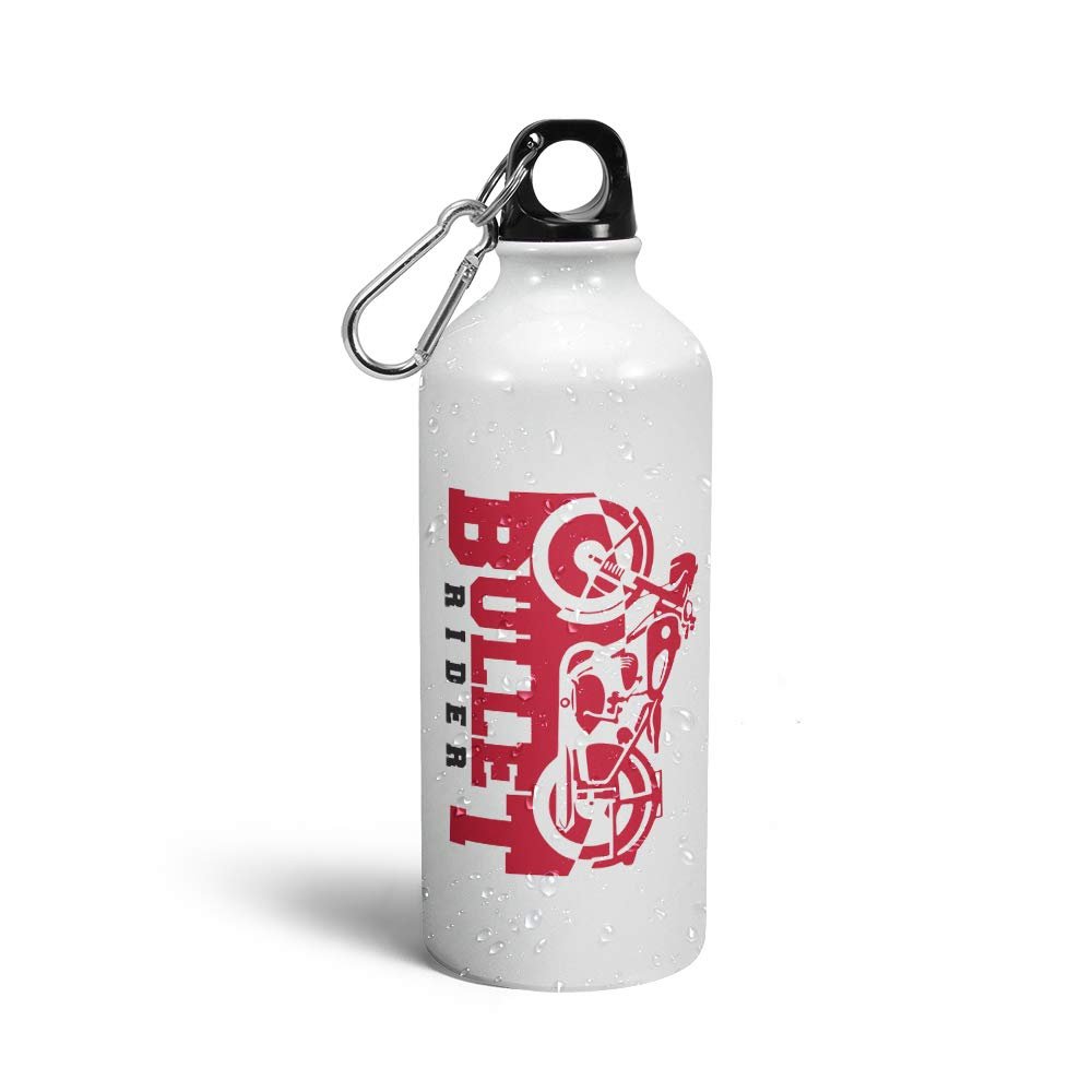 Prink Bullet Rider Printed Water Bottles for Men | Bullet Print Sipper Bottles | Bikers Sipper Bottles | Printed Water Bottle for Riders, Bullet Lovers, Motorcycle, Boys, Sports, Gym | 600 ml