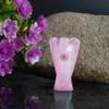 REMEDYWALA Energized Rose Quartz Crystal Angel, Natural Reiki Stone Angel Healing Gemstone (2 IN) view 4