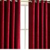 FABDRAPE Polyester Window Plain Solid Long Crush Curtain,Maroon,Window 6-feet,Pack of 1, Grommets view 2