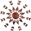Bikri Kendra - Sun Flame with 20BUTTERFLY Brown- 3D Acrylic Decorative Mirror Murals Wall Stickers view 1