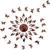 Bikri Kendra - Sun Flame with 20BUTTERFLY Brown- 3D Acrylic Decorative Mirror Murals Wall Stickers view 4