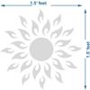 Bikri Kendra - Sun Flame with 20BUTTERFLY Black - 3D Acrylic Decorative Mirror Murals Wall Stickers view 2