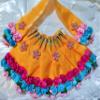 Brij Sugandha Flower Devi Maa Lehanga Patka Dress | Silk Poshak for Radha Rani & Female God Idols- Random Color by The Kanha Store (5 INCH LEHANGA) view 1
