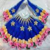Brij Sugandha Flower Devi Maa Lehanga Patka Dress | Silk Poshak for Radha Rani & Female God Idols- Random Color by The Kanha Store (5 INCH LEHANGA) view 3