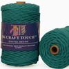 DK Craft Touch 4mm Macrame Cotton Cord,Threads/Rope for Craft Work,Plant Hanger Ropes 3 ply (Teal Green, 4mm (100 metre Length Cord)) view 1