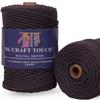 DK Craft Touch 4mm Macrame Cotton Cord,Threads/Rope for Craft Work,Plant Hanger Ropes 3 ply (Slate Grey, 4mm (100 metre Length Cord)) view 1