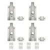 Volo 5 inch Heavy Duty Door Security Latch Lock Tower Bolt for, Baby Latch, Home, Bathroom, Kitchen,Office .(Color :Silver) (Pack of 4Pcs.) view 1