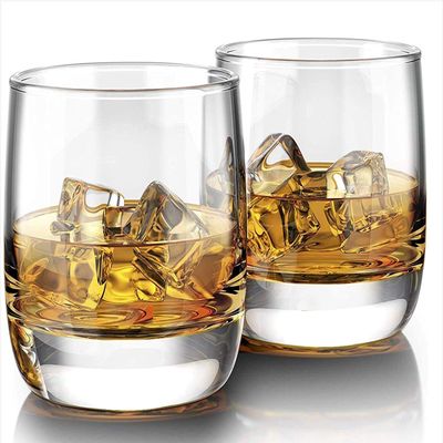 Paksh Novelty Italian Style Crystal Whiskey Glasses - Packaging for Any Occasion - Lead-Free Premium Crystal Clear Glass - Set of 2, 300 ML (2)