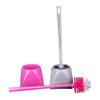 Vararo Western Round Toilet Brush with Holder Set,Toilet Bowl Scrubbing Brush, Wall Mountable/Floor Standing, Polypropylene Strong Bristle Brush for Easy Cleaning (Random Colours, Large) - Set of 2 view 1