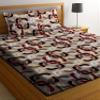 HIYANSHI HOME FURNISHING 3D Pattern Polycotton Checkered Luxury Double Cotton King Bedsheet with 2 Pillow Covers- Pack of 1 view 1