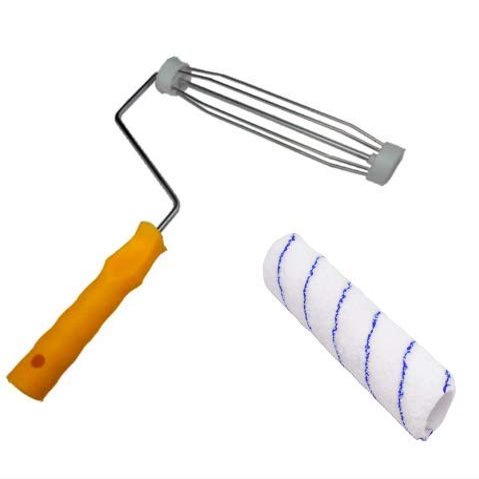 DARIT 2 PC Paint Roller Kit  Roller Brush 1 x 9 Paint Roller Frame 1 x 9 Paint Roller Cover Painting Supplies for Home Improvement House Painting DIY