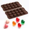 AB SALES Silicone Chocolate Molds Heart Flower Rose Star Shapes Cookies Mould Cake Decorating Bar Ice Cube Candy Baking Tray Mold Food Grade Non-Stick Moulds, Pack of 4 view 2
