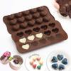 AB SALES Silicone Chocolate Molds Heart Flower Rose Star Shapes Cookies Mould Cake Decorating Bar Ice Cube Candy Baking Tray Mold Food Grade Non-Stick Moulds, Pack of 4 view 4