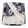 CASA-NEST Waterproof 6 Seater Round Table Cover with Leather Touch and White Lace (72 inch Diameter) printed007 view 2