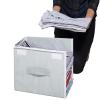 HomeStrap Stackable Shirt Organizer with Cover Lid Non Woven Grey view 4