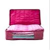 AT Traders Cotton Quilted Large Saree Cover Bag Wardrobe Organizer with Transparent Window - Maroon - Pack of 3 Size - 41 * 33 * 19 CM view 3