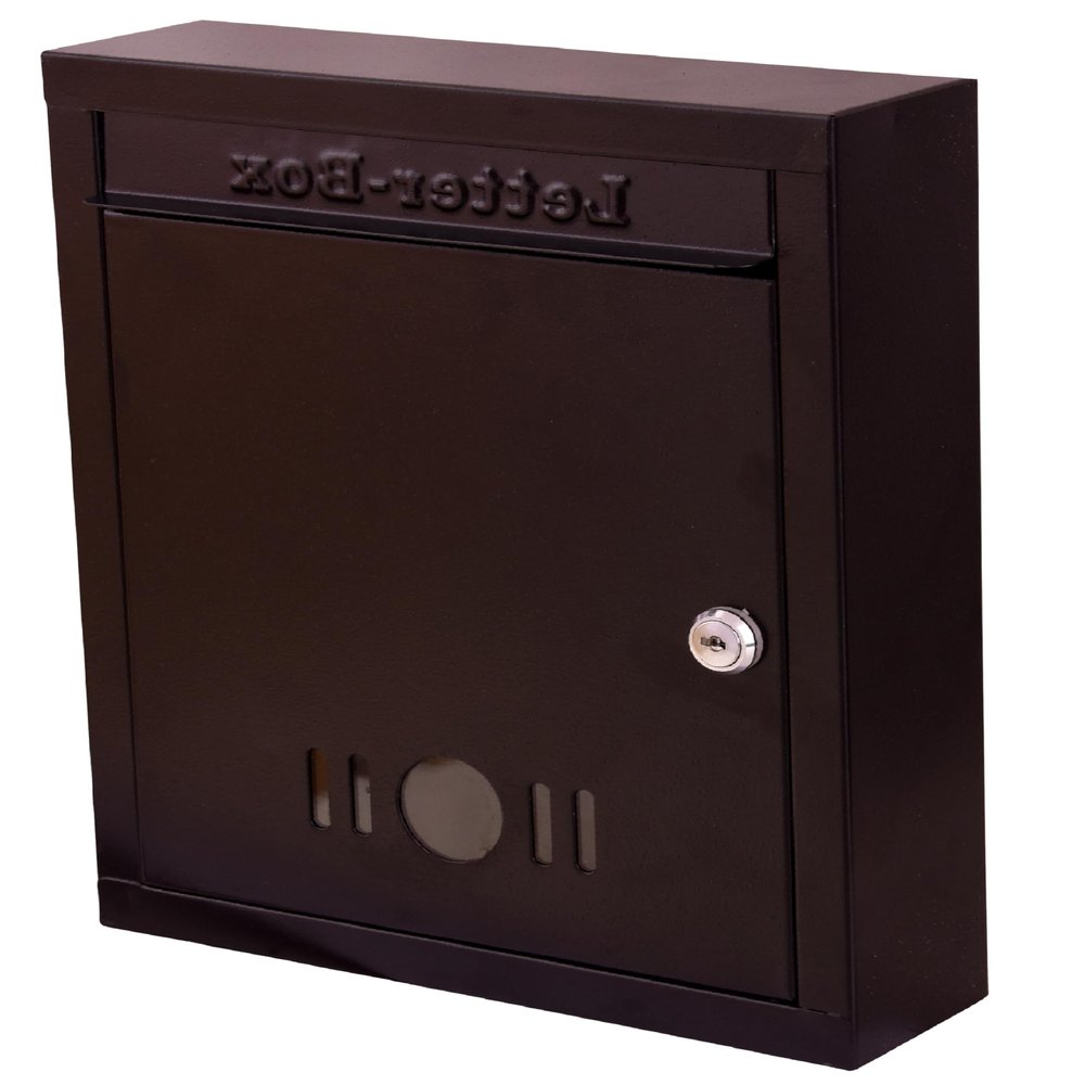 Crotomak Mail Box Latter Box Metal with Lock Key for Home/Office/Gate Wall Mount, Large (Black)