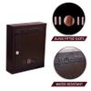 Crotomak Mail Box Latter Box Metal with Lock Key for Home/Office/Gate Wall Mount, Large (Black) view 3