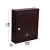 Crotomak Mail Box Latter Box Metal with Lock Key for Home/Office/Gate Wall Mount, Large (Black) view 4