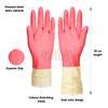 BEAR GRIPS Supreme Reusable Latex Rubber Dish Washing and Cleaning Gloves. Gardening, Kitchen, Car and Bathroom cleaning heavy-duty hand gloves (Large, Pink & White, 4 Pairs) view 2