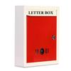 Crotomak Letter Box/Mail Box Made of High Grade Metal with Lock Key for Home/Office/Gate Wall Mount - Large Size (Ivory & Red) view 1