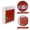Crotomak Letter Box/Mail Box Made of High Grade Metal with Lock Key for Home/Office/Gate Wall Mount - Large Size (Ivory & Red) view 2