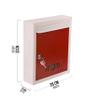Crotomak Letter Box/Mail Box Made of High Grade Metal with Lock Key for Home/Office/Gate Wall Mount - Large Size (Ivory & Red) view 4