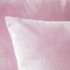 Khooti Decorative Velvet Square Cushion Cover Throw pillow cover for Living Room Couch Diwan single seater Sofa , Colourful Modern Small 12 x 12 Inches / 30 x 30 cm (Colour - Baby Pink)(Set of 2 pieces) view 2