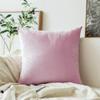 Khooti Velvet Cushion Cover, 28x28 Inch | Baby Pink | Pack of 1 | Solid Plain Soft & Smooth, Decorative Cushion Covers for Living Room, Bedroom, Couches, Chairs, Sofas, Beds & Home Decor view 1
