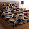 HIYANSHI HOME FURNISHING Polycotton Checkered Double Bedsheet 144 TC with 2 Pillow Covers (Multicolour , King) view 1