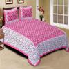 ART WORLD Double Bed Sheet with Pillow Covers Pure Cotton Rajasthani Jaipuri Traditional Printed Bed Cover (Queen Size, Pink) view 1