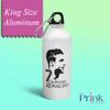 Prink Ronaldo Printed Aluminium Water Bottles , 600 ml , Pack of 1 , White view 2