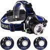 JEMICA Headlamp, Rechargeable Led Headlamp Headlight Flashlight 3 Modes with Adjustable Thick Head Strap for Camping Hiking Fishing Repairing Night Walking Morning Running (1) view 3