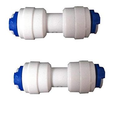Vstec 2 Pieces RO 1/4"- 1/4"-Straight Connector Jointer(Both Side Push Fit) for Type of RO Water Filters