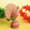 Agarwal Craft Palace Wooden Carving Peacock, Dancing Peacock Showpiece, Wooden Peacock Statue for Home Decor, Rajasthani Wooden Art, Open Feather Peacock (6 Inch) view 1