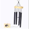TIMESETL Feng Shui Metal Windchime Bell 6 Pipes Rods for Positive Vibrations & Energy Home Balcony Garden Outdoors Office Decor Melodious Sound (30 inches) (Black) view 2