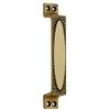 Plywood Products Pure Brass Designer Door Handles | Multiple Designs - Antique Finish | for Main Door, Cabinet, Cupboard & More | Non Rose - 180MM - Single Piece view 2