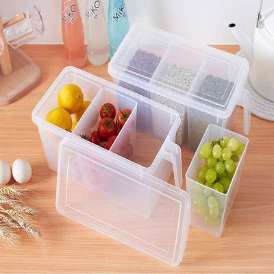 XEAMUSY DM9798-002 Plastic Container With Lid - 2000ml, Pack of 1, Transparent