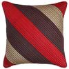 IMFAB Silk 200TC Cushion Covers, 12X12 inches, Red,Brown & Gold , Set of 5 view 2