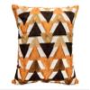 Khooti Velvet Cushion Cover, 20x20 Inch (Triangular Umber)(Pack of 1) view 1