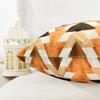 Khooti Velvet Cushion Cover, 20x20 Inch (Triangular Umber)(Pack of 1) view 3