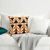 Khooti Velvet Cushion Cover, 20x20 Inch (Triangular Umber)(Pack of 1) view 4